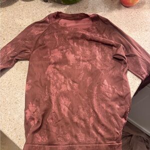 lululemon athletica Long Sleeve Top in Pink and Brown